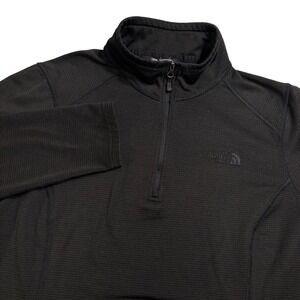 The North Face Women's L/G Black 1/4 Zip Pullover Fleece Jacket‎ Thermal Lined